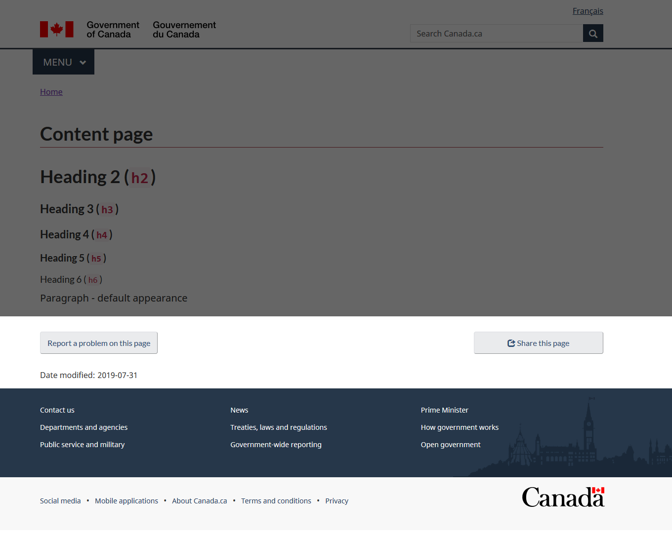 screen shot of Canada.ca page. See notes for description